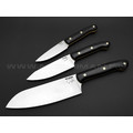 Atroposknife набор кухонных ножей Delicatessen 3.0 сталь X50CrMoV15, рукоять G10 black Atroposknife набор кухонных ножей Delicatessen 3.0 сталь X50CrMoV15, рукоять G10 black