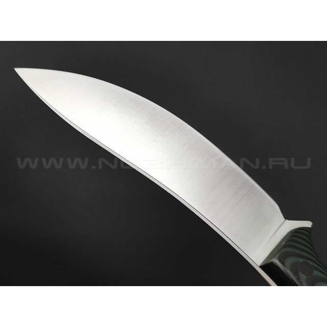 Апус нож Юхро сталь N690, рукоять G10 чёрно-зеленый