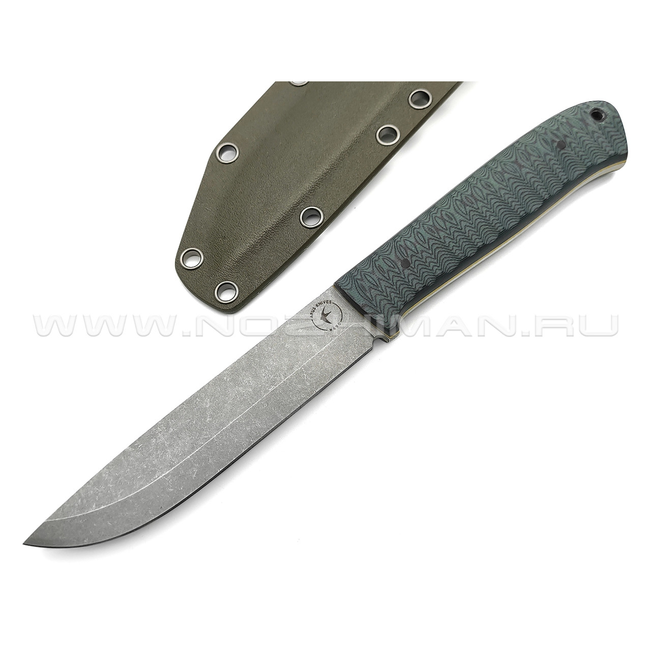 Апус нож Raider Bush сталь N690, рукоять G10 black & green