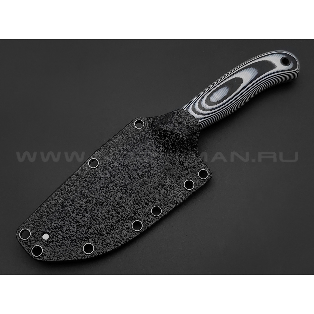 Волчий Век нож Mark-I сталь Niolox WA, рукоять G10 black & white