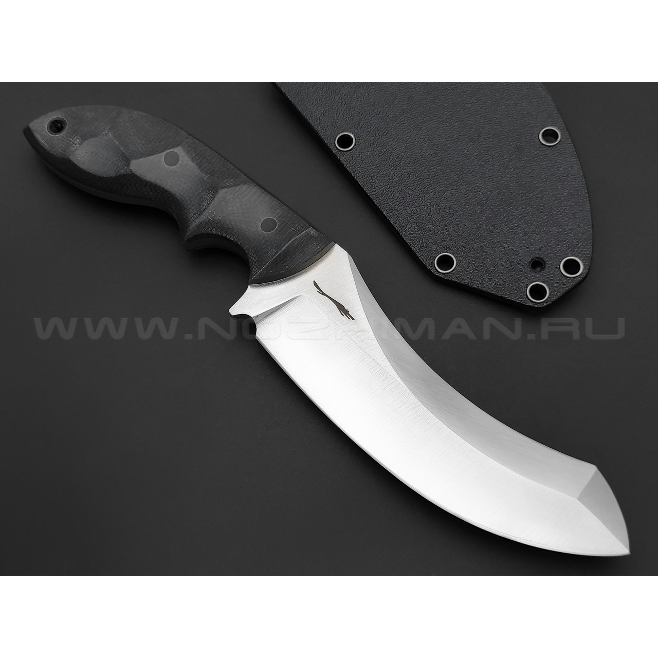 Волчий Век нож Кондрат 12 сталь N690 WA, рукоять микарта grey