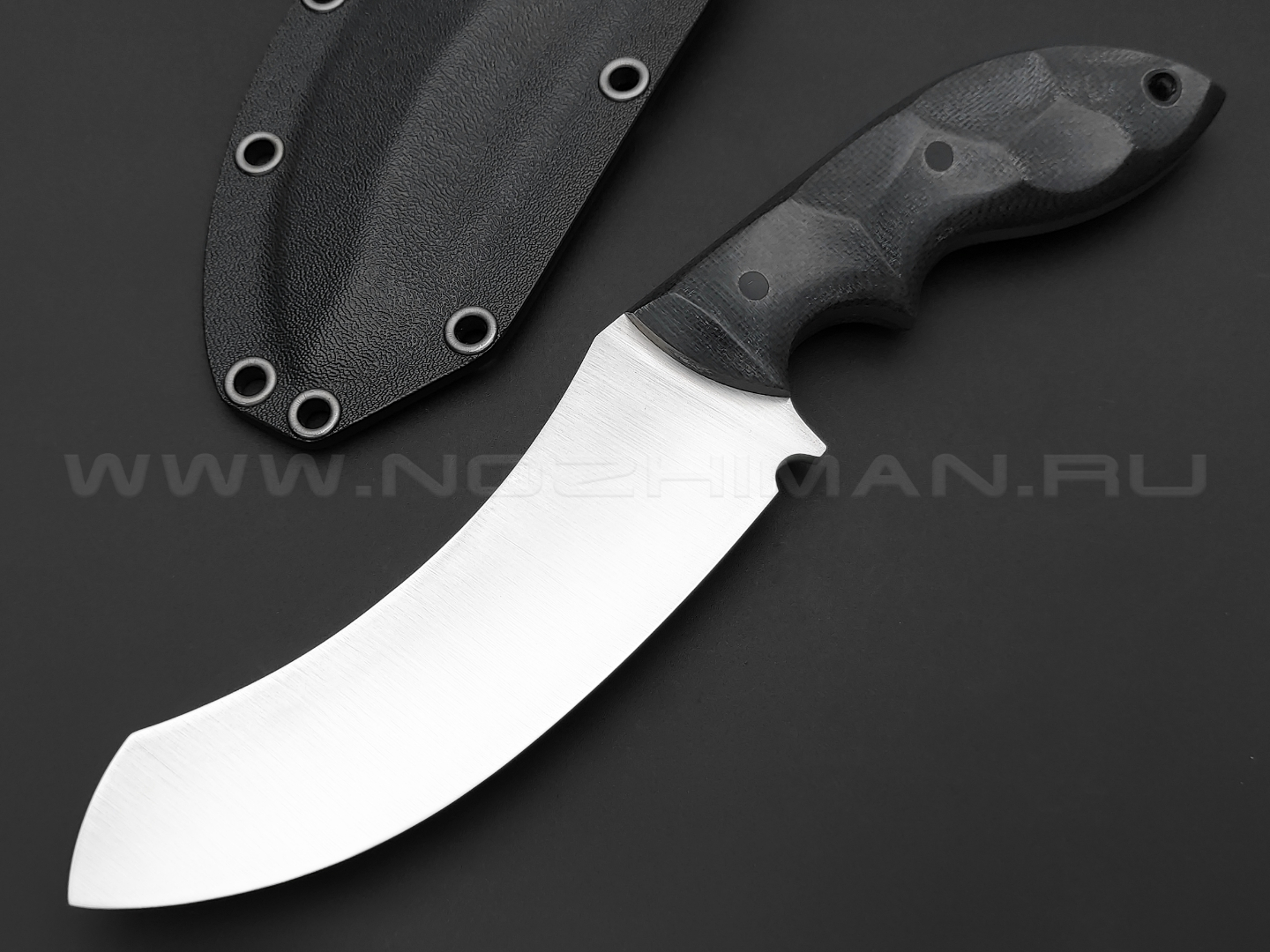 Волчий Век нож Кондрат 12 сталь N690 WA, рукоять микарта grey