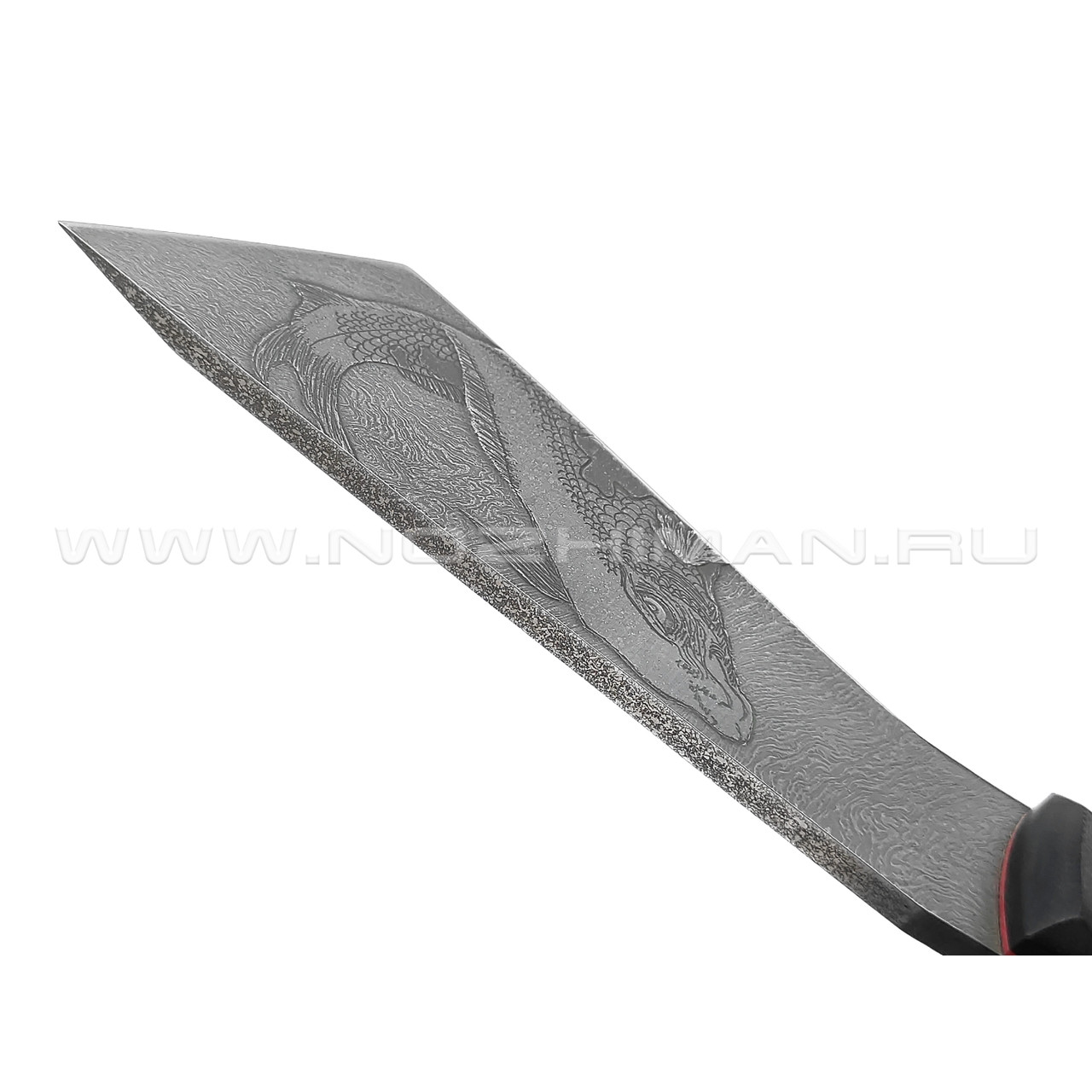 Волчий Век нож НДК 17 сталь PGK WA, рукоять G10 black & chaotic red