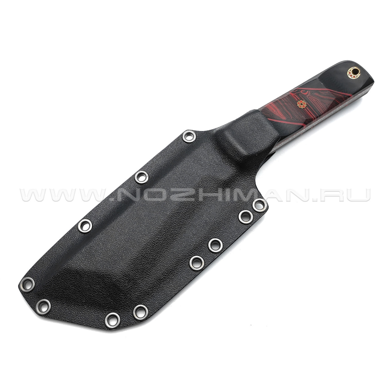 Волчий Век нож НДК 17 сталь PGK WA, рукоять G10 black & chaotic red