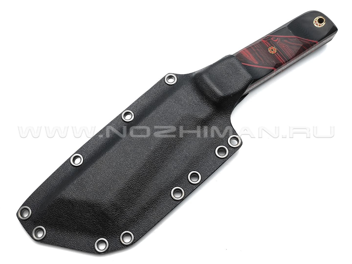 Волчий Век нож НДК 17 сталь PGK WA, рукоять G10 black & chaotic red