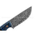 Волчий Век нож Шихан Custom сталь PGK WA, рукоять G10 black & chaotic blue