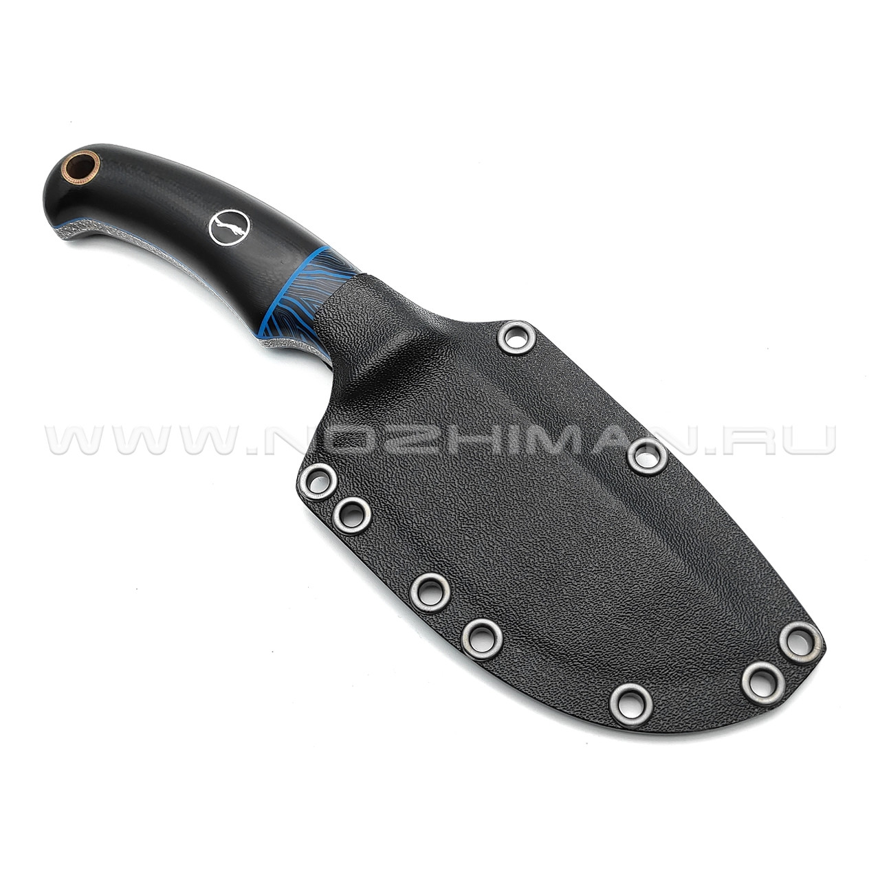Волчий Век нож Шихан Custom сталь PGK WA, рукоять G10 black & chaotic blue
