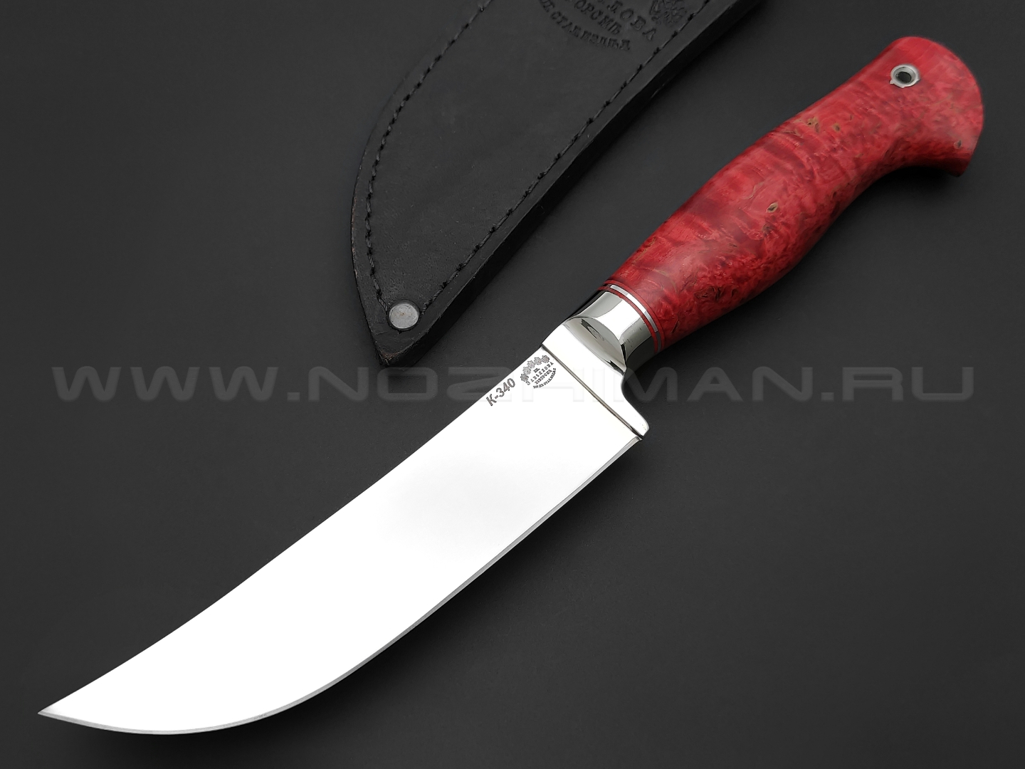 Нож "Пчак-М" сталь K340, рукоять карельская берёза (Тов. Завьялова)