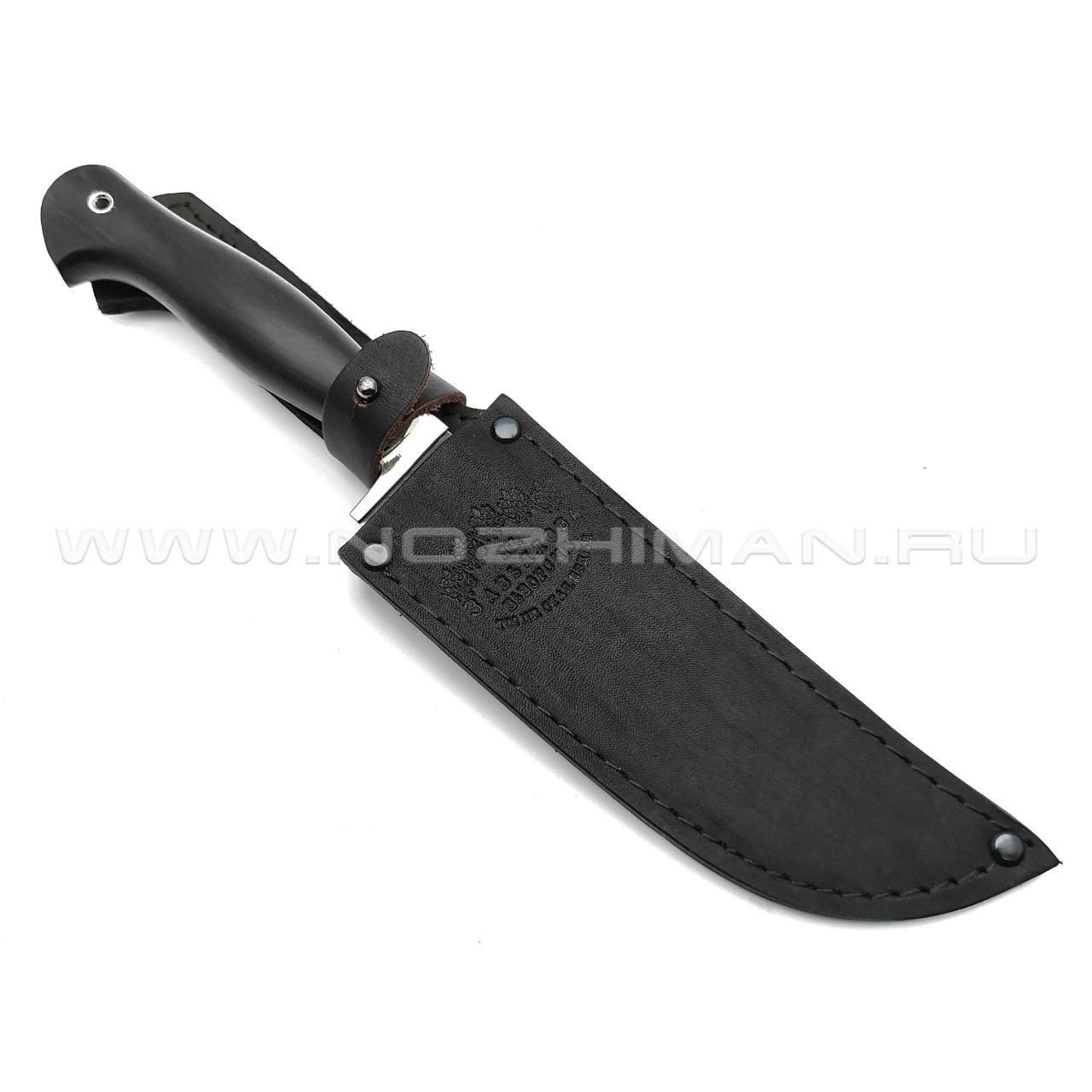 Нож "Пчак-Б" дамасская сталь, рукоять чёрный граб (Тов. Завьялова)