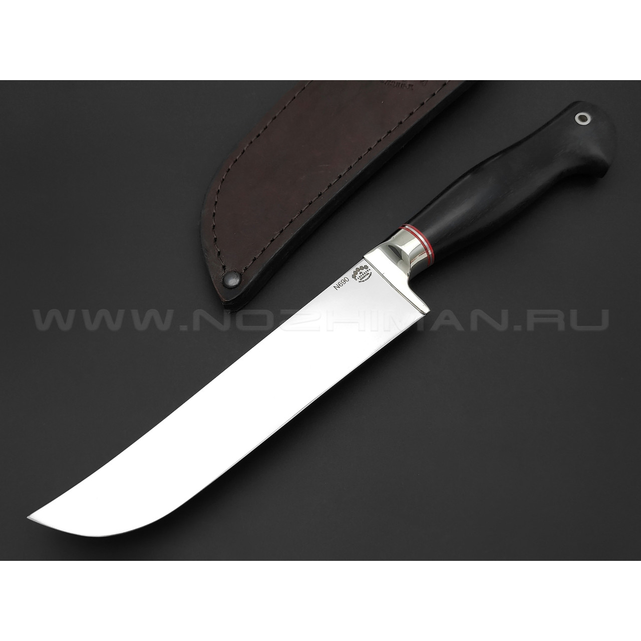Нож "Пчак-Б1" сталь N690, рукоять чёрный граб (Тов. Завьялова)