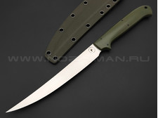 Apus Knives филейный нож, сталь N690, рукоять G10 OD green
