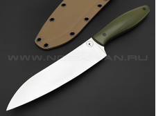 Apus Knives нож Santoku сталь N690, рукоять G10 OD green