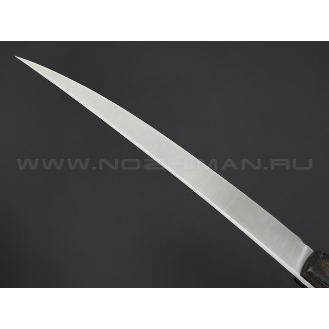 Апус филейный нож, сталь N690, рукоять Микарта чёрная