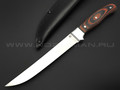 Филейный нож "Смак-2" сталь 95Х18, рукоять микарта black & orange (Титов & Солдатова)