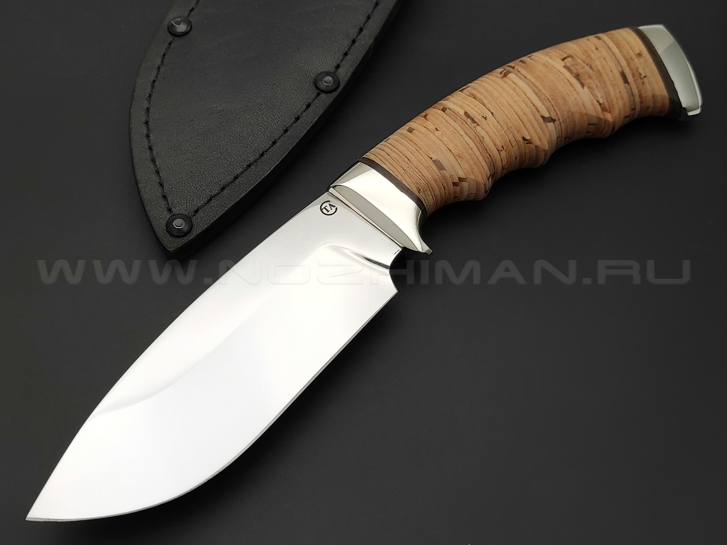 Нож "Барсук-2" сталь 110Х18МШД, рукоять наборная береста (Титов & Солдатова)