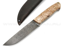 Нож "Цезарь" дамасская сталь, рукоять карельская берёза (Тов. Завьялова)