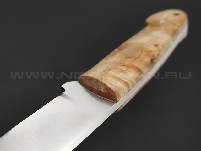 Нож "Бригадир" сталь N690 конвекс, рукоять карельская берёза (Тов. Завьялова)