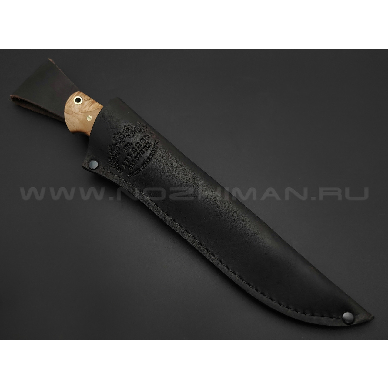 Нож "Бригадир" сталь N690 конвекс, рукоять карельская берёза (Тов. Завьялова)