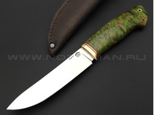 Нож "Скинер-Б" сталь Sleipner, рукоять карельская берёза, латунь (Тов. Завьялова)