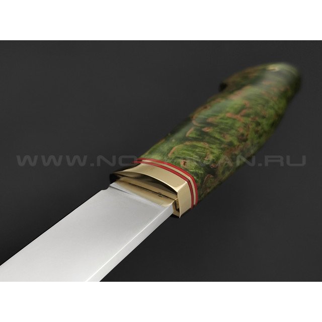 Нож "Скинер-Б" сталь Sleipner, рукоять карельская берёза, латунь (Тов. Завьялова)