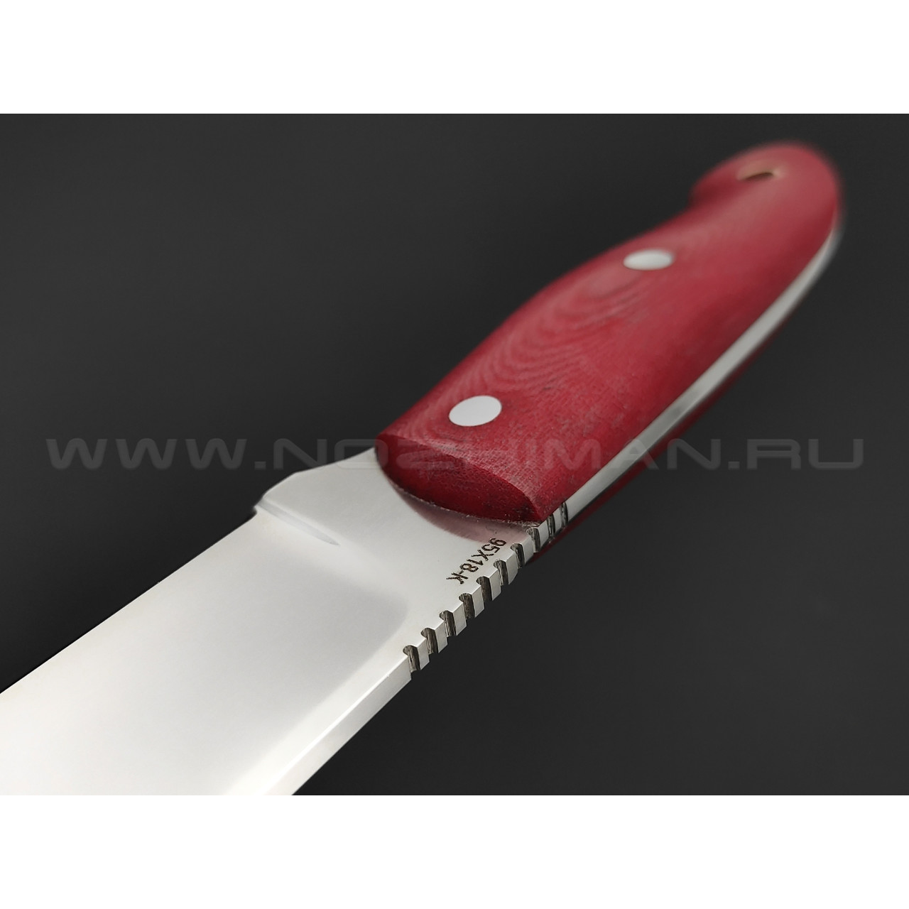 Нож Сибирь-4 удлиненный, сталь 95Х18, рукоять микарта (Титов и Солдатова)