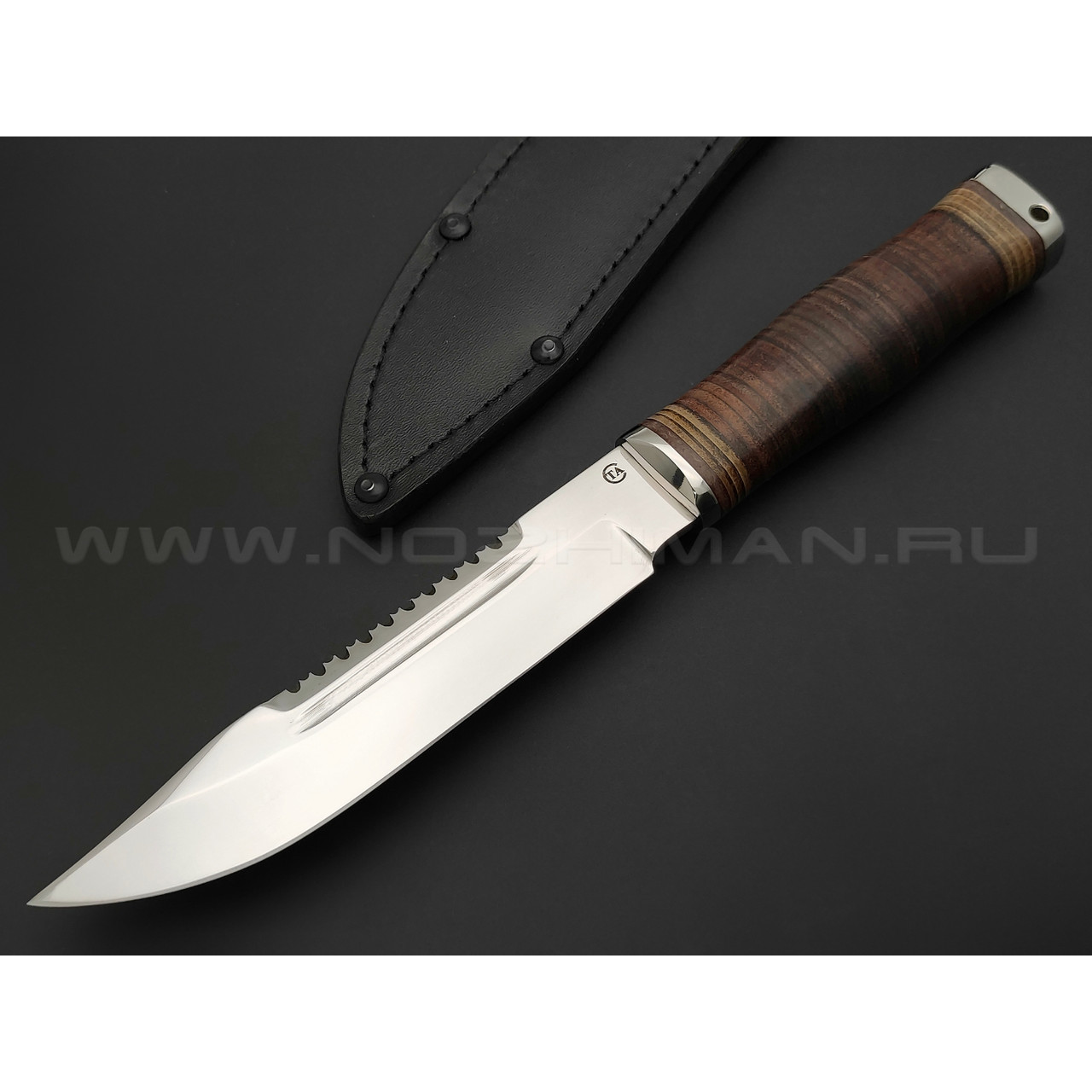 Нож "Удача" сталь 95Х18, рукоять наборная кожа (Титов и Солдатова)