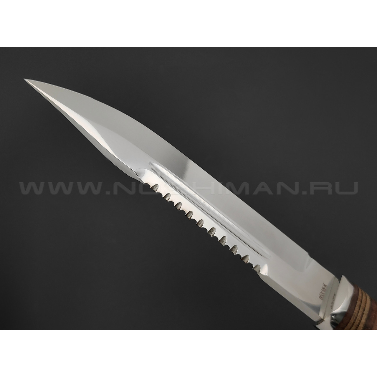Нож "Удача" сталь 95Х18, рукоять наборная кожа (Титов и Солдатова)
