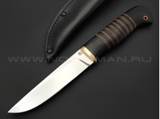 Нож "Засапожный мод.3" сталь 95Х18, рукоять наборная кожа (Титов и Солдатова)