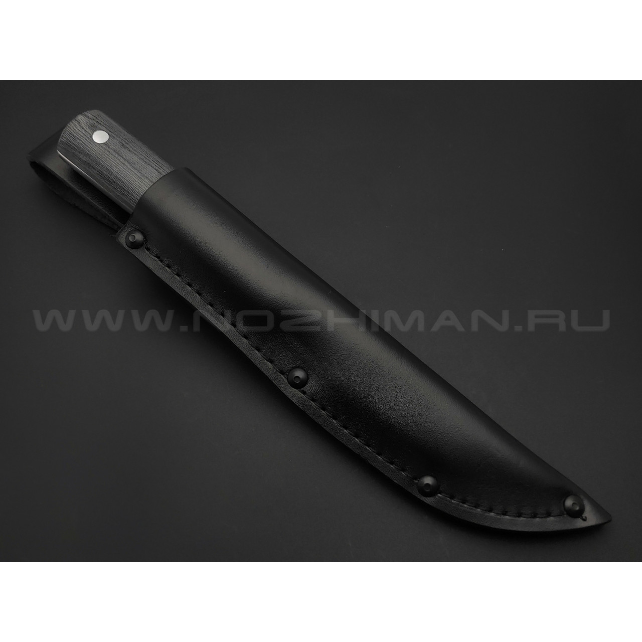 Нож "Дипломат" сталь 95Х18, рукоять серая микарта (Титов и Солдатова)