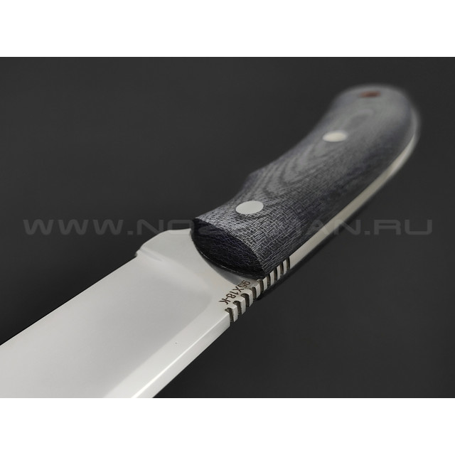 Нож Сибиряк сталь 95Х18, рукоять синяя микарта (Титов и Солдатова)