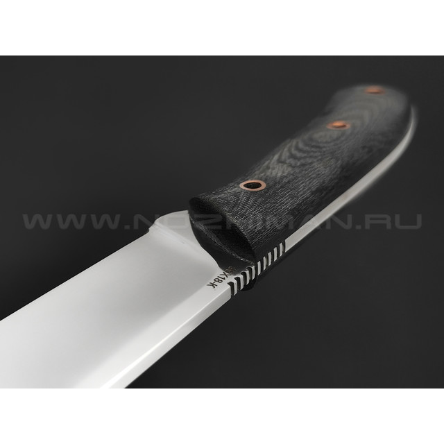 Нож Сибиряк сталь 95Х18, рукоять серая микарта (Титов и Солдатова)