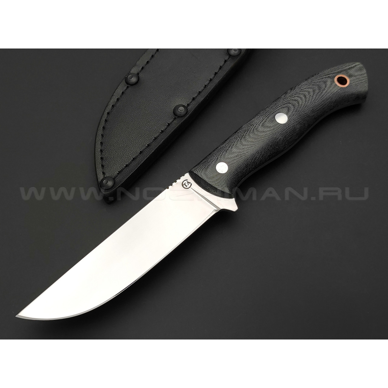 Нож Вихрь-4 сталь 95Х18, рукоять серая микарта (Титов и Солдатова)