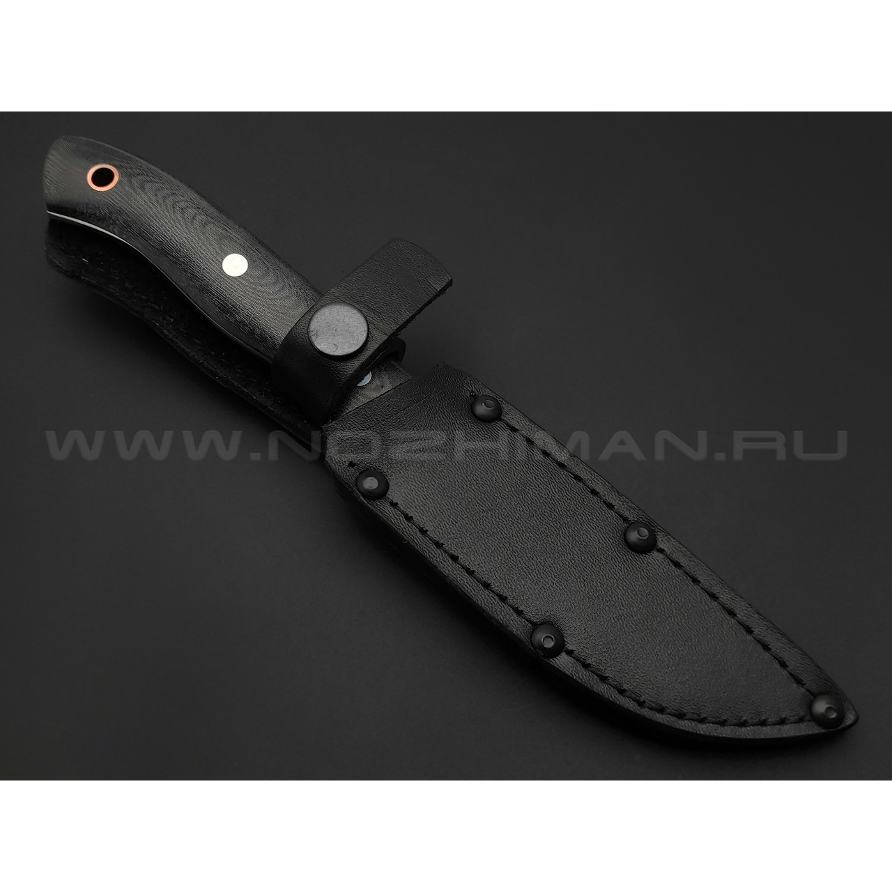 Нож Вихрь-4 сталь 95Х18, рукоять серая микарта (Титов и Солдатова)