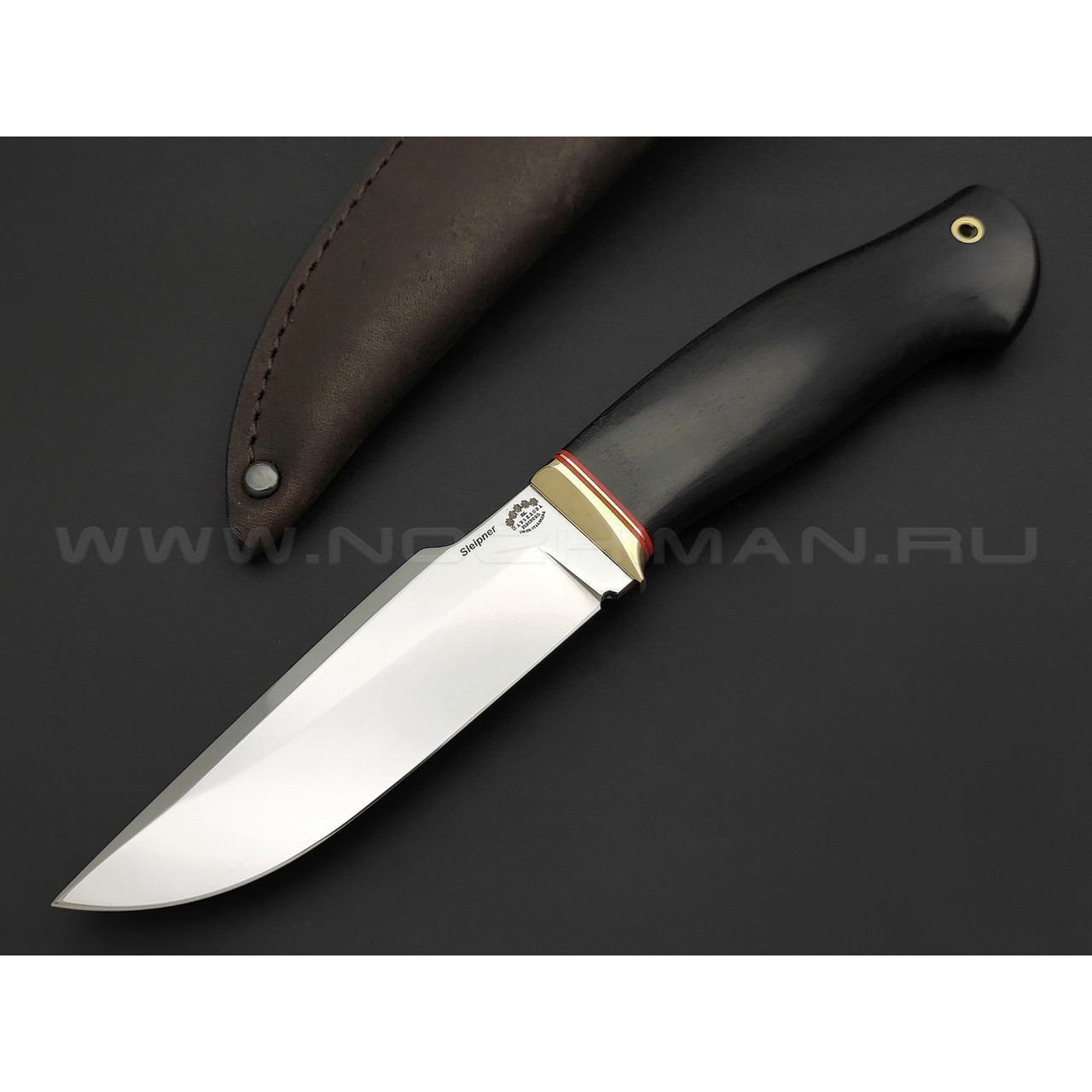 Нож "Кабзон" сталь Sleipner, рукоять дерево граб, латунь (Тов. Завьялова)