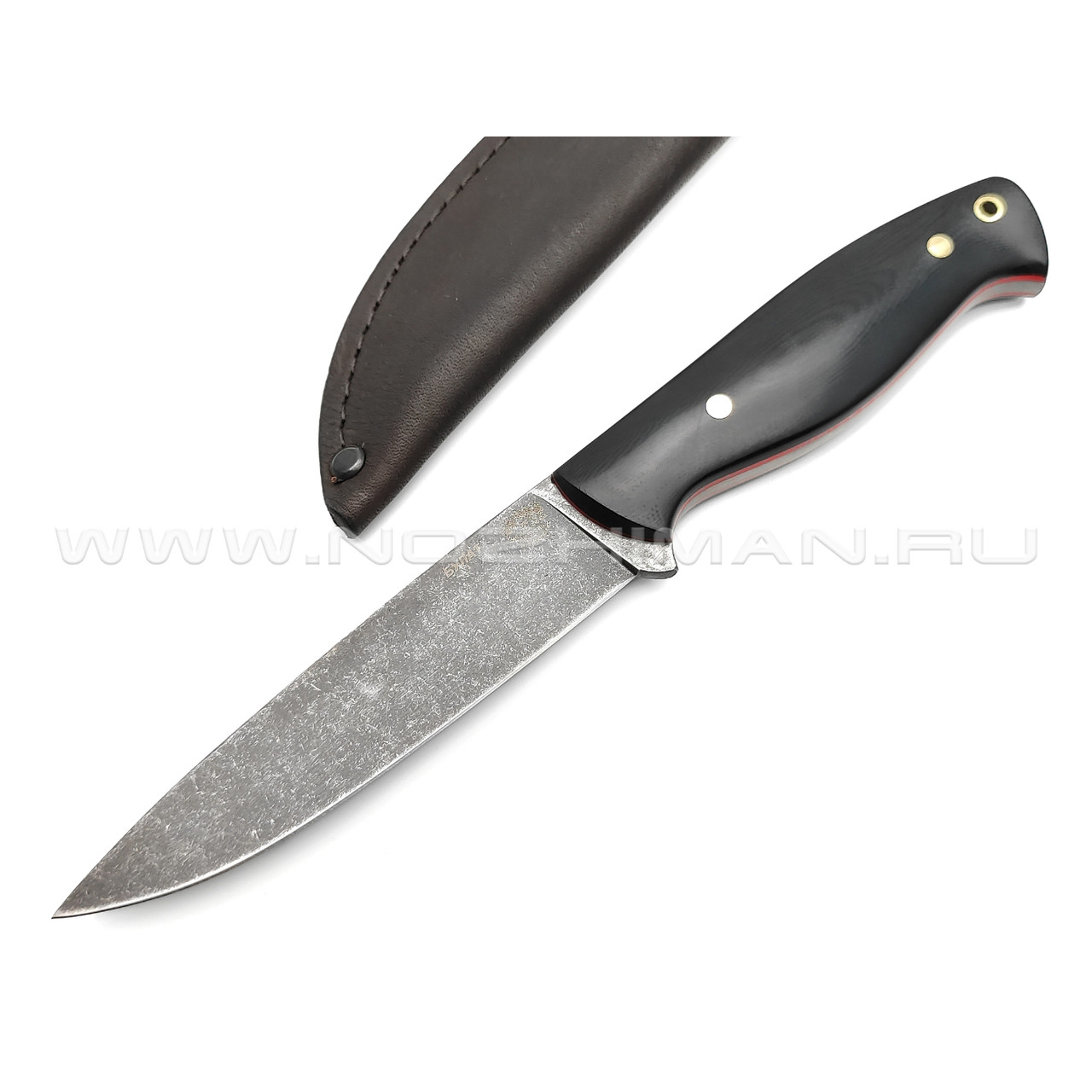 Нож "Волжский" булатная сталь, рукоять G10 black (Тов. Завьялова)