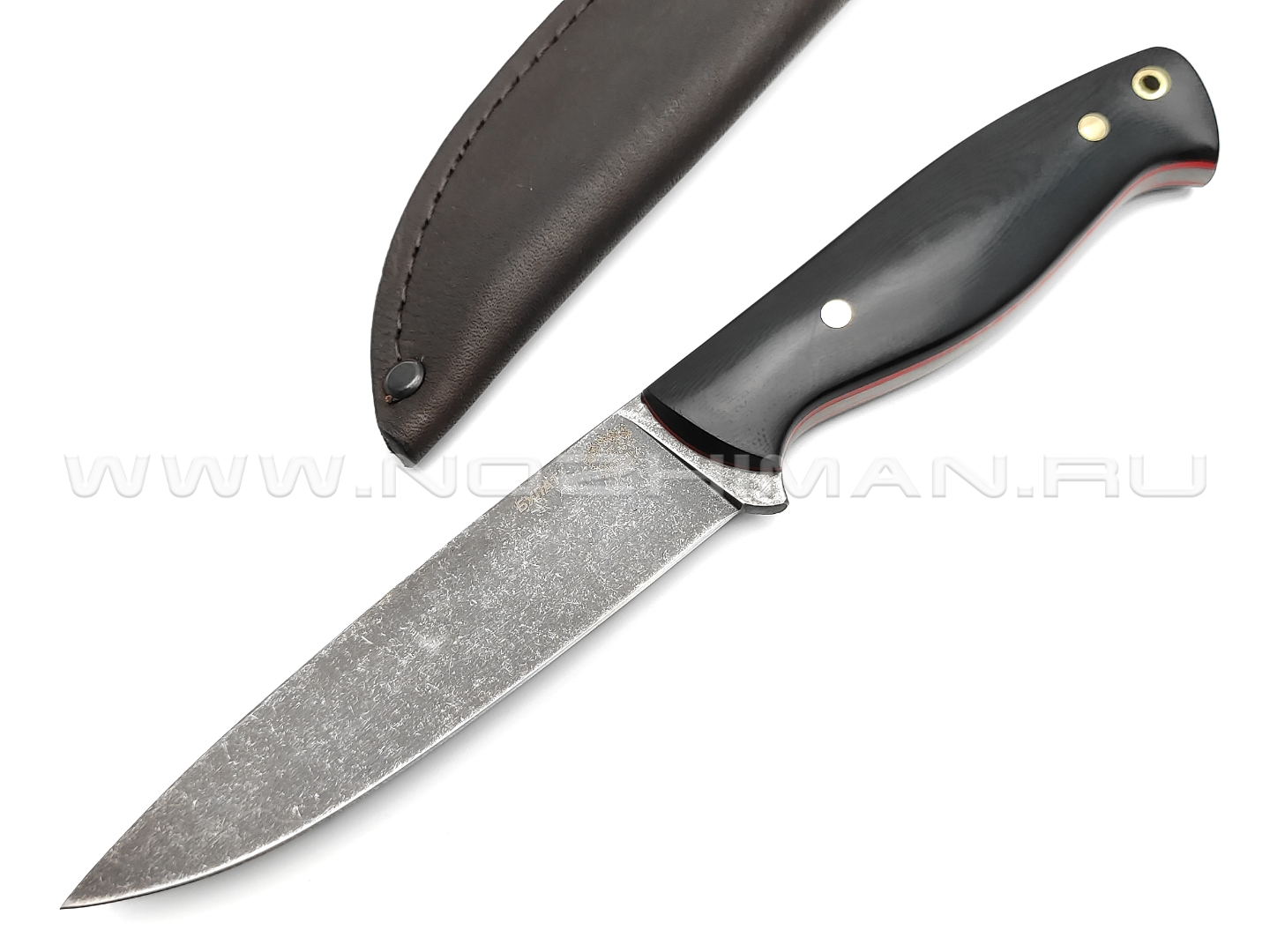 Нож "Волжский" булатная сталь, рукоять G10 black (Тов. Завьялова)