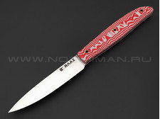 Кухонный овощной нож Burlax сталь ATS-34, рукоять G10 red & white