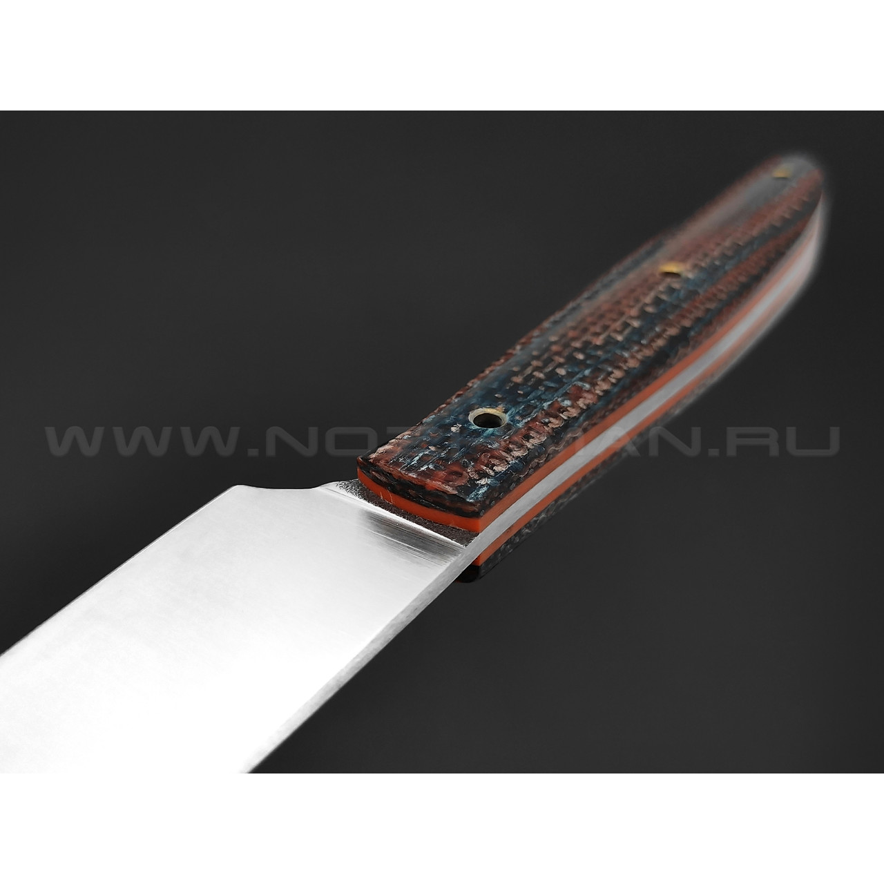 Кухонный нож Burlax сталь ATS-34, рукоять двухцветная джутовая микарта