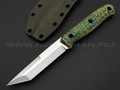 Нож Burlax BX0038 сталь Elmax, рукоять зеленая джутовая микарта