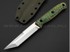 Нож Burlax BX0038 сталь Elmax, рукоять зеленая джутовая микарта