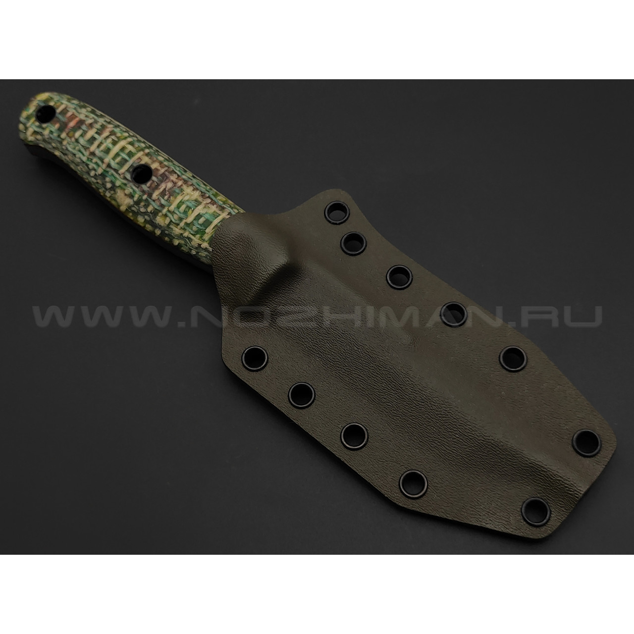 Нож Burlax BX0038 сталь Elmax, рукоять зеленая джутовая микарта