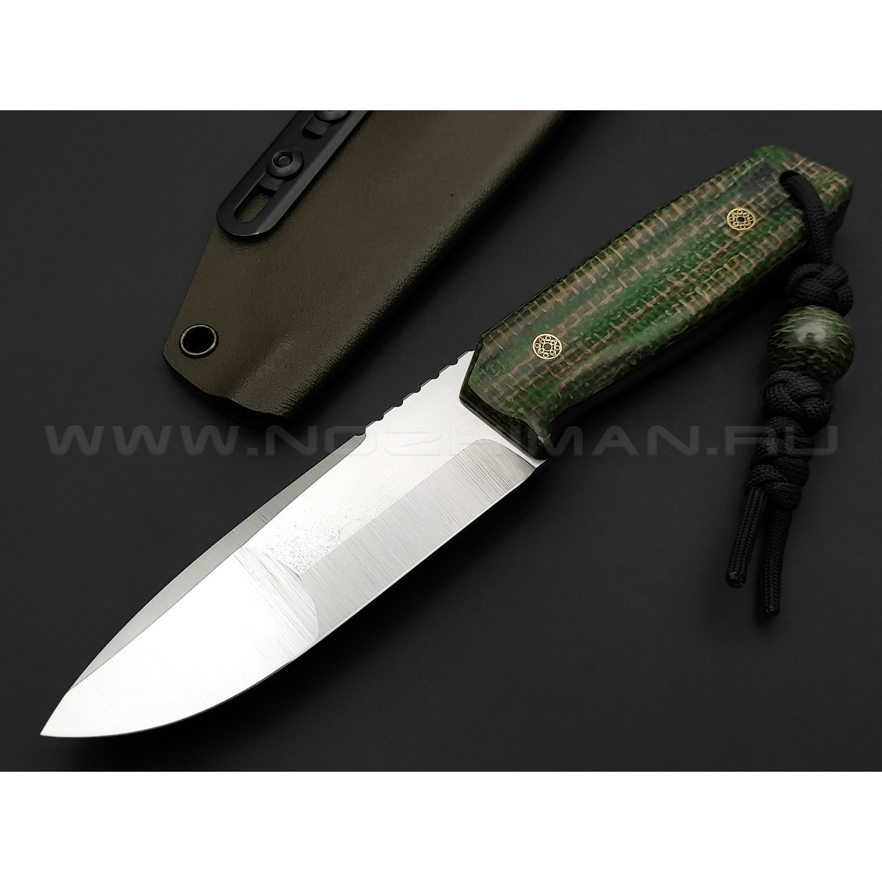 Нож Burlax BX0074 сталь CPM-3V, рукоять зеленая джутовая микарта