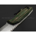 Нож Burlax BX0074 сталь CPM-3V, рукоять зеленая джутовая микарта