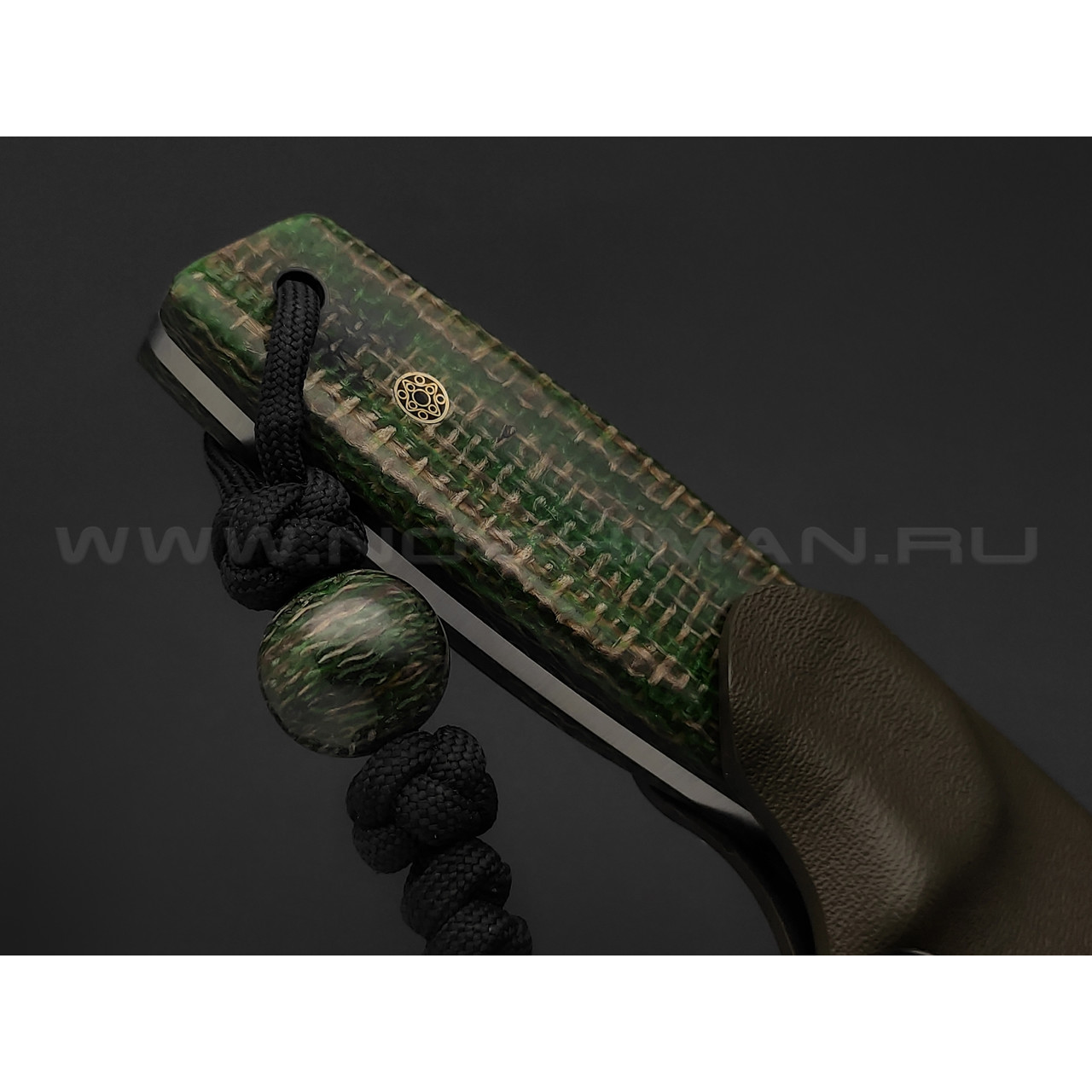 Нож Burlax BX0074 сталь CPM-3V, рукоять зеленая джутовая микарта