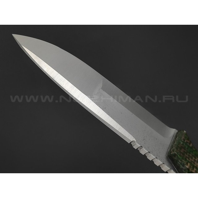 Нож Burlax BX0074 сталь CPM-3V, рукоять зеленая джутовая микарта