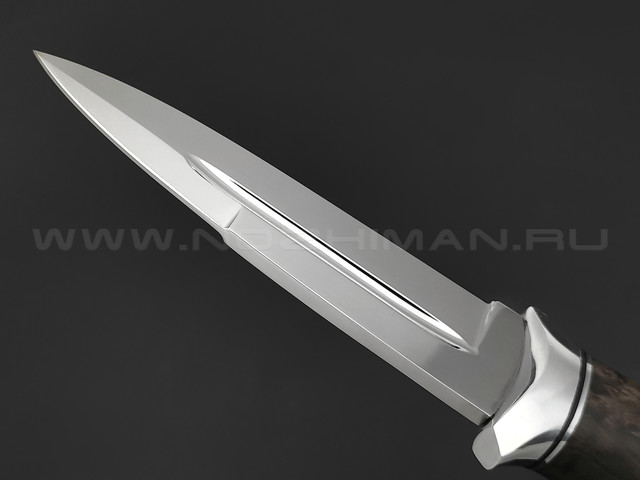 Нож "Рысь" сталь Sleipner, рукоять стабилизированная карельская берёза (Тов. Завьялова)