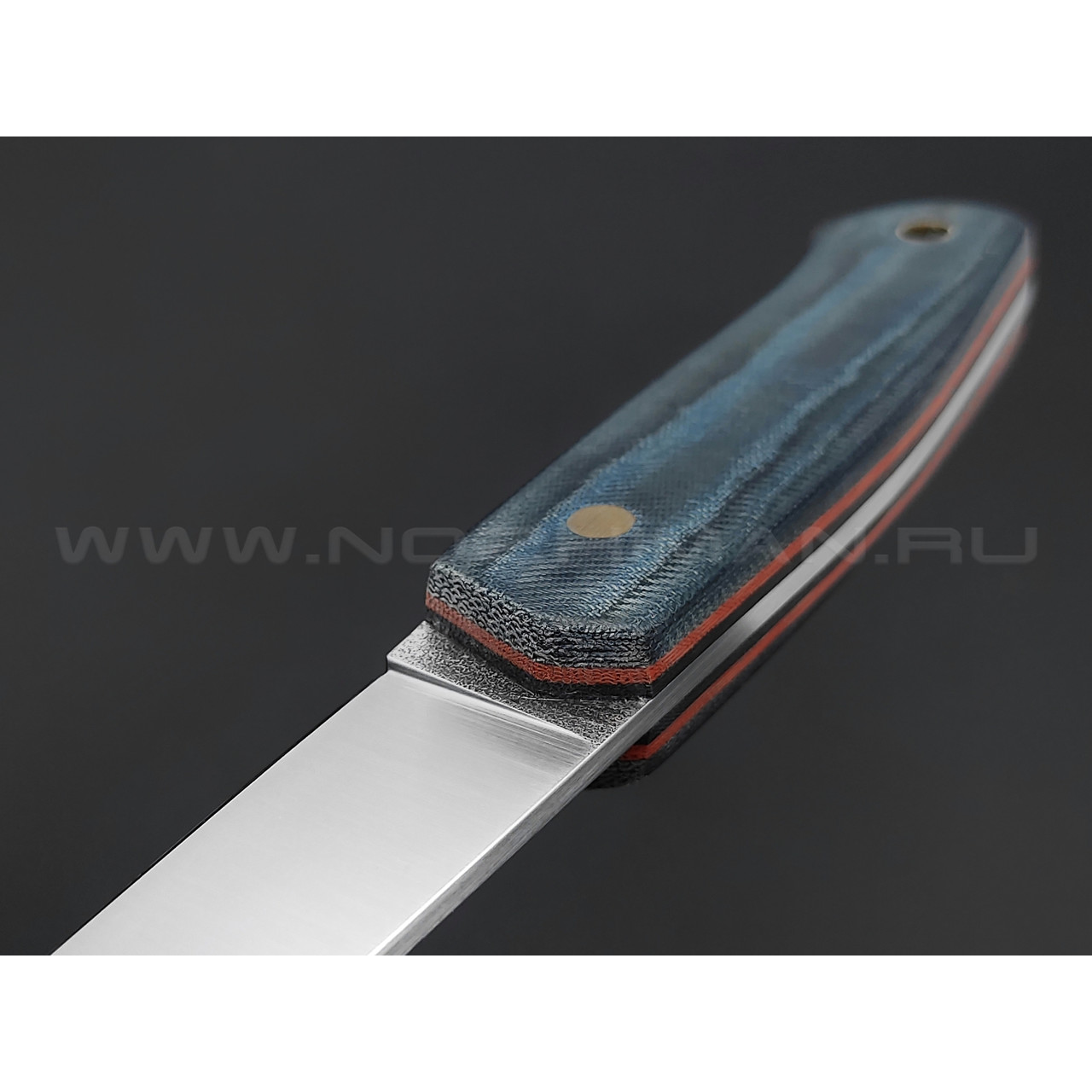 Нож Burlax BX0047 сталь X90, рукоять синяя микарта джинс