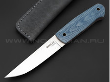 Нож Burlax BX0062 сталь N690, рукоять синяя микарта джинс