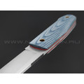 Нож Burlax BX0062 сталь N690, рукоять синяя микарта джинс Нож Burlax BX0062 сталь N690, рукоять синяя микарта джинс