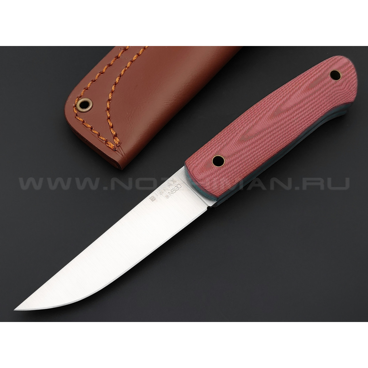 Нож Burlax BX0015 сталь N690, рукоять розовая микарта